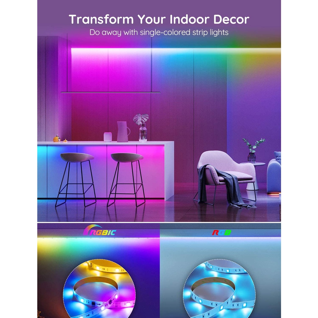 Govee RGBIC LED Strip Lights with Remote Control H6131 H6130