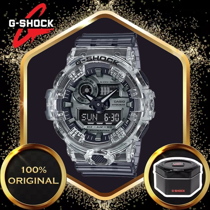 Ready Stock] Casio G-Shock (GA-700SK-1A) Transparent gray Resin Strap Shock  Resistant 200 Meter Analog Digital Men Watch | Shopee Philippines