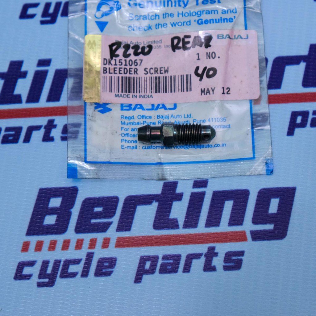 BLEEDER SCREW REAR CALIPER Rouser 220 Genuine DK151067 Shopee Philippines