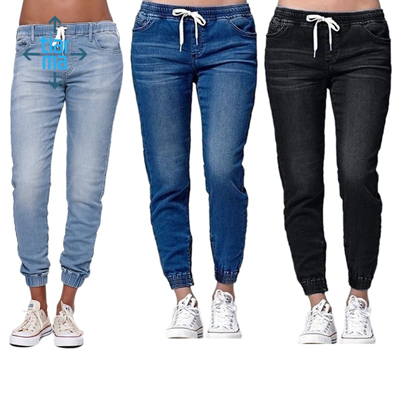 womens jean jogger pants