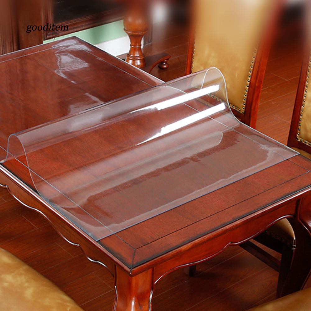 Gdtm 15 2mm Transparent Table Cover Water Resistant Plastic Non Slip Desk Protector Shopee Philippines