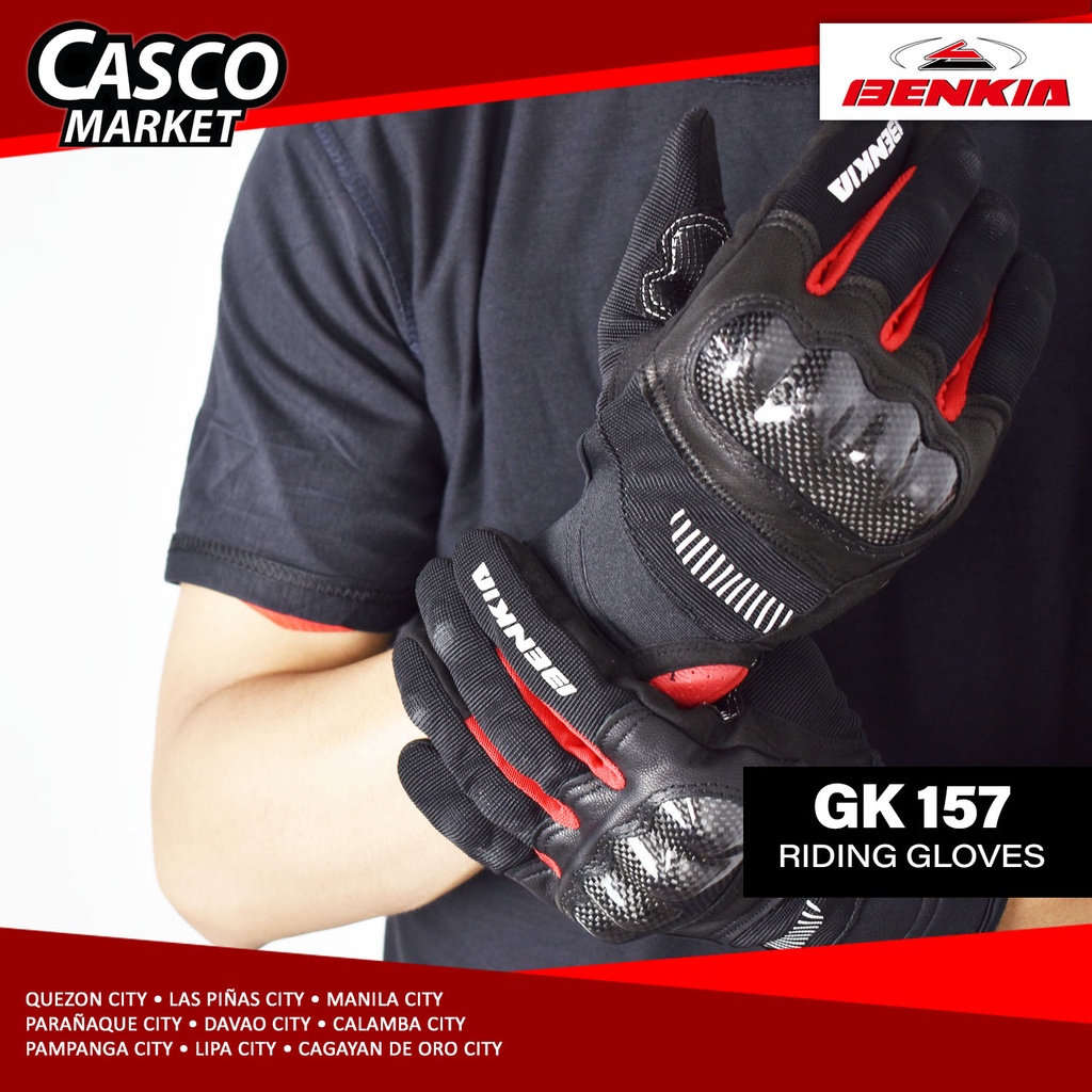 BENKIA HDFGK157 CARBON SAFETY GEAR MOTORCYCLE RIDING GLOVES Shopee