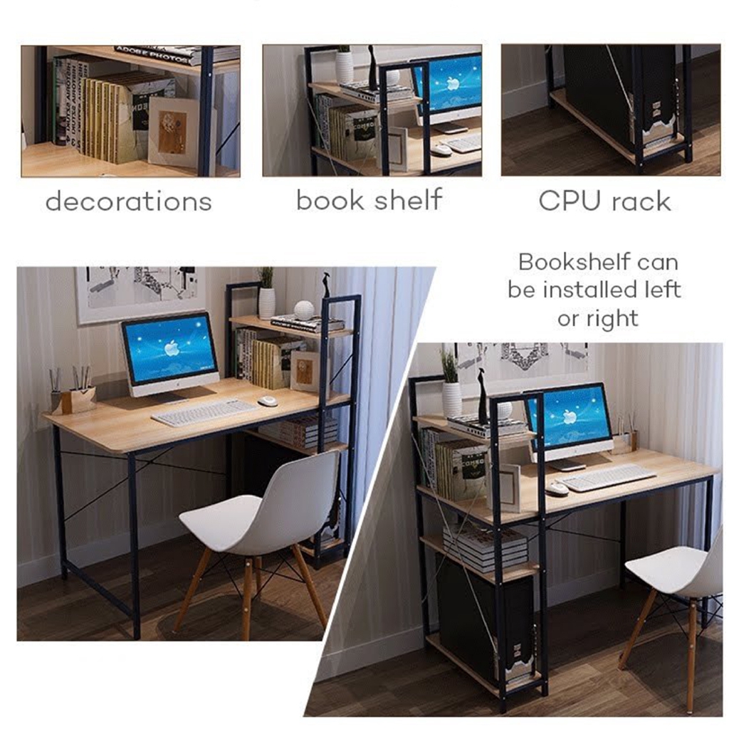 Home Office Desk Computer Table Book With Shelf Shopee Philippines