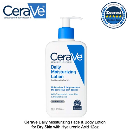 CeraVe Daily Moisturizing Face & Body Lotion for Dry Skin with ...