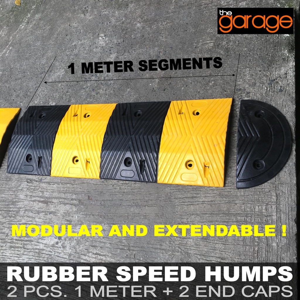 The Garage RUBBER SPEED HUMPS (SPEED BUMPS) 1 meter segment | Shopee ...