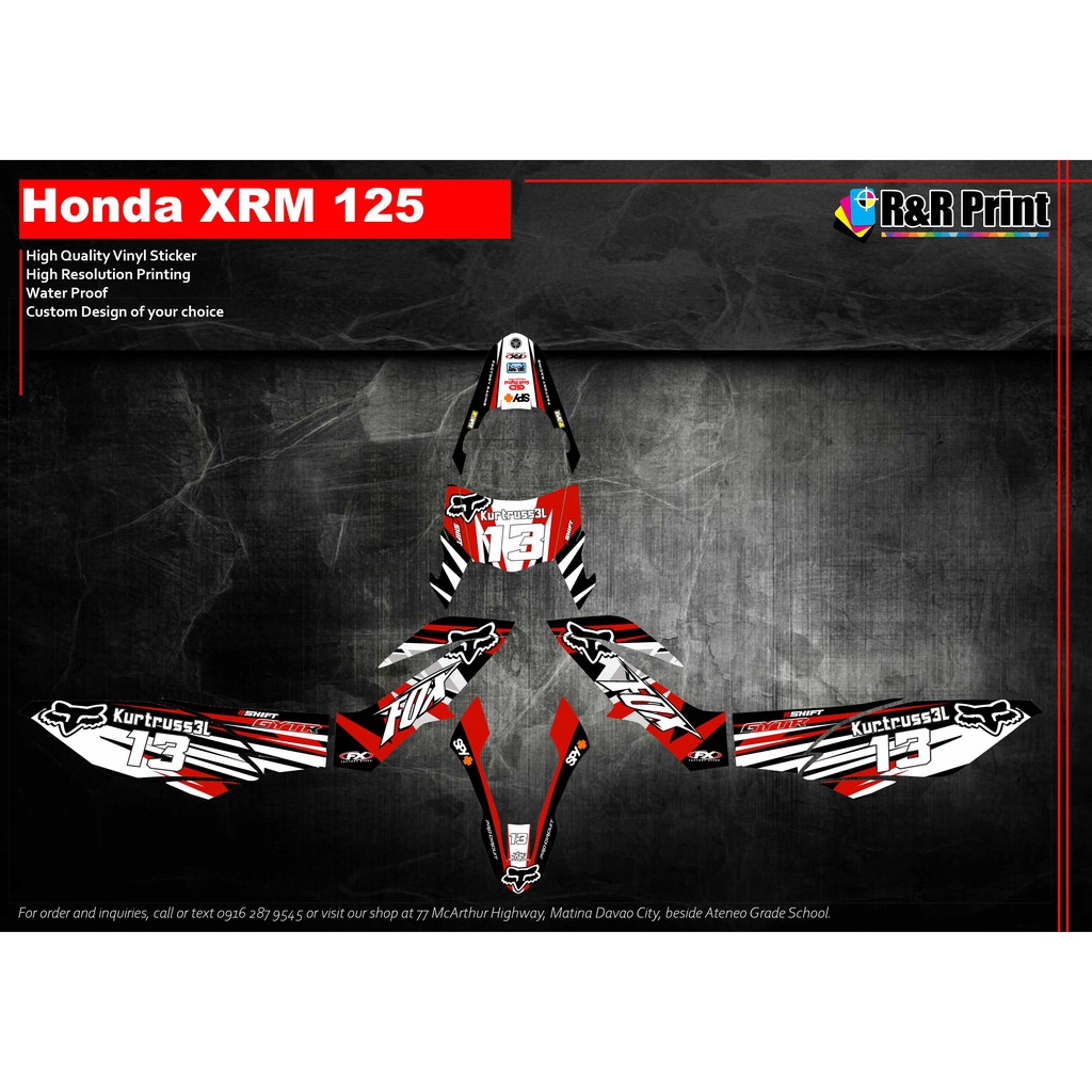 Honda XRM Trinity/Carb 125 Decals Sticker | Shopee Philippines