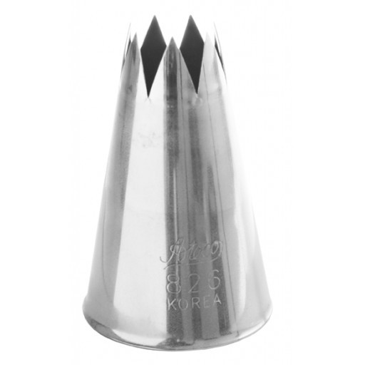 Stainless Steel Ateco # 826 Open Star Pastry Tip 1/2 Opening Diameter 