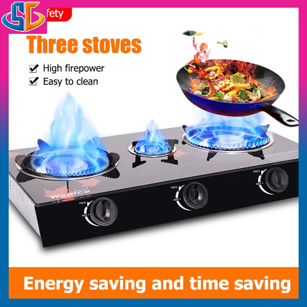 Gas Stove One Piece Tempered Panel 4000KW Firepower Design No Need To   1a1555785a09a166a99f2a4b1e7b23c4