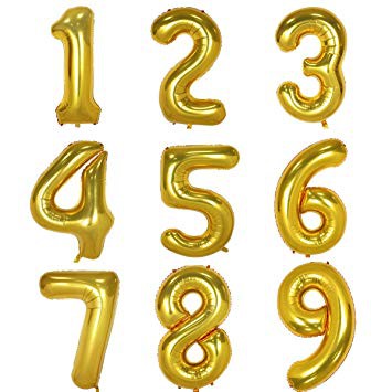 foil number balloons