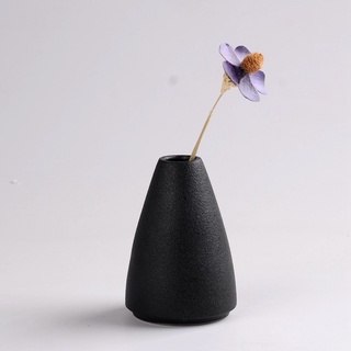 [HOMYL1] Modern Black Ceramic Flower Vase Centerpieces Office Desktop Decoration #3