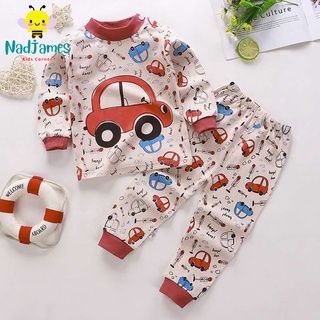 Imported Children's Long sleeve kids Pajama terno Cloth for baby 1-7 years old Pure Cotton #JY2207-A #2
