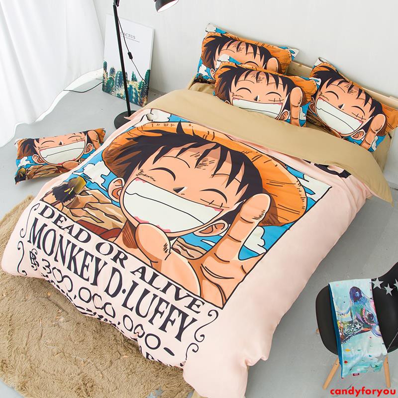 Best Selling 4pcs Set Diy Ace Anime One Piece Quilt Cover Sh