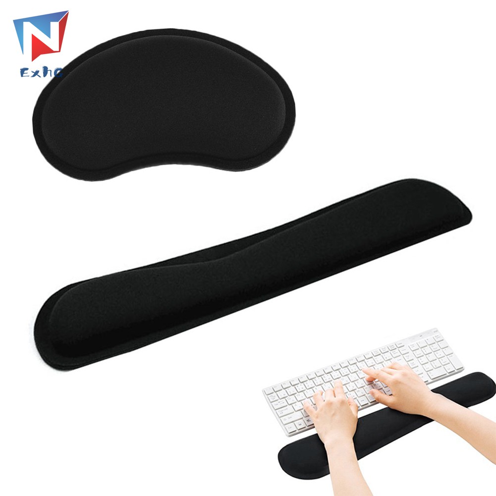 ExhG High quality Durable Memory Foam Set Nonslip Mouse Wrist Support ...