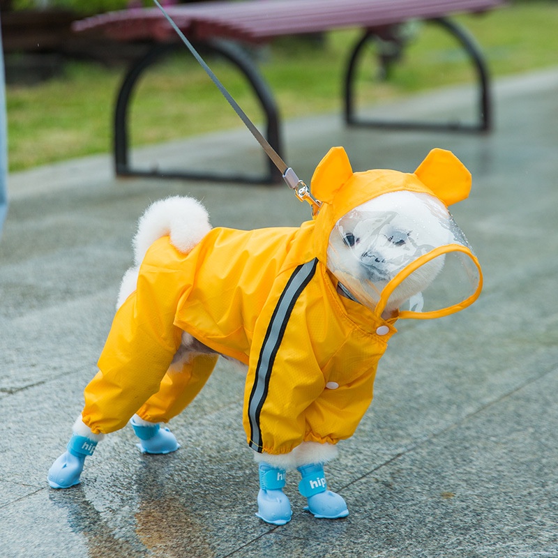 Cartoon Dolphin Dog Shoes Set Adjustable Waterproof Rain Boots Foot Cover Pet  Silicone Rain Boots | Shopee Philippines