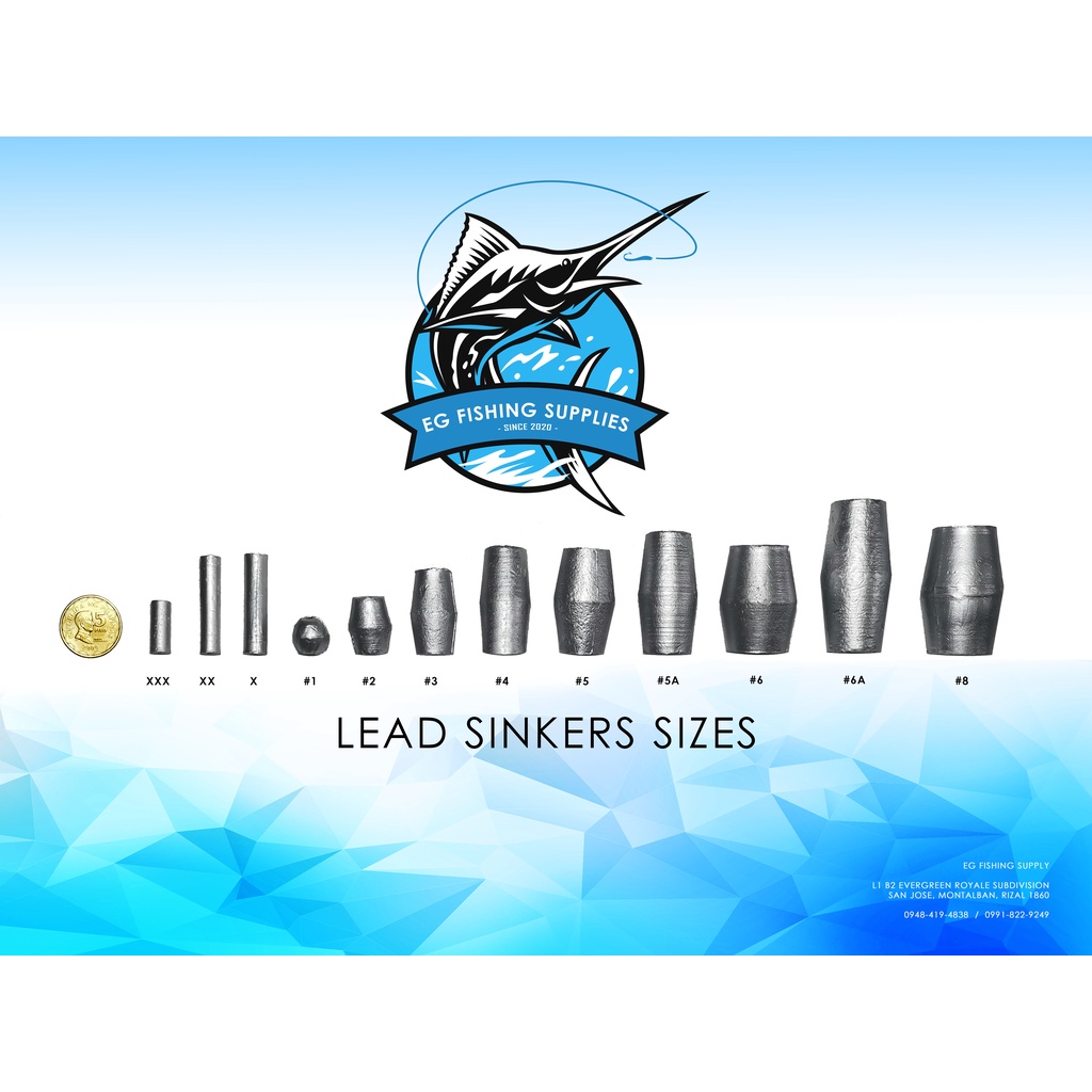 Lead Sinker Tingga Fishing Weight sold per 30 kilos Shopee Philippines