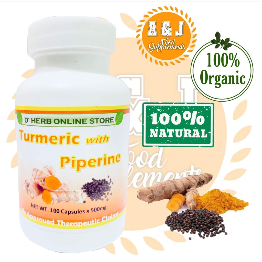 Turmeric Piperine Improving Liver Function (100 Capsules) 500mg