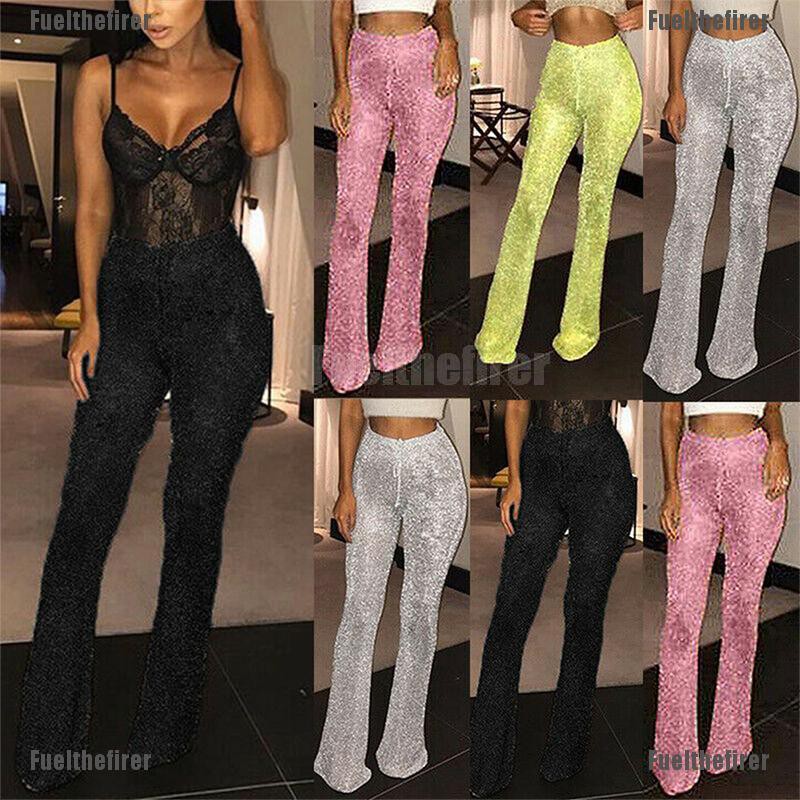 glitter bell bottom pants