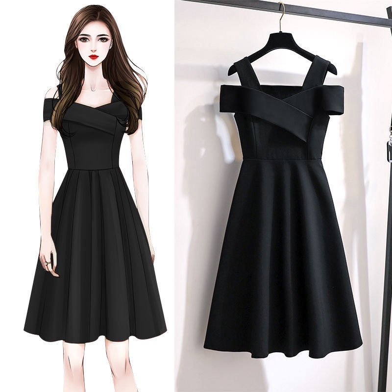 black single piece dress