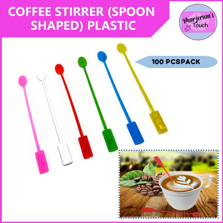 COFFEE STIRRER SPOON PLASTIC STIRRER 100 PCS/PACK COCKTAIL STIRRER TEA