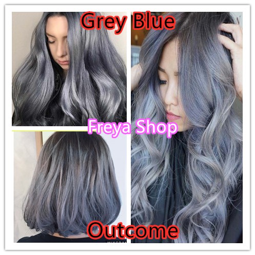 Forever Makeup Grey Blue Hair Color With Oxidant Bleach Set 9 18 Bremod Permanent Hair Color Shopee Philippines