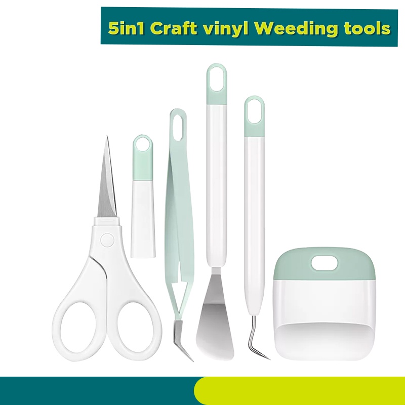 5in1 Craft Vinyl Weeding Tools Craft Set for Cutter Plotter Weeding ...