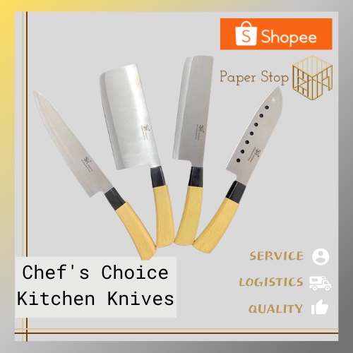 Chef's Choice Durable Stainless Steel Knife Wood Handle Butcher Knife