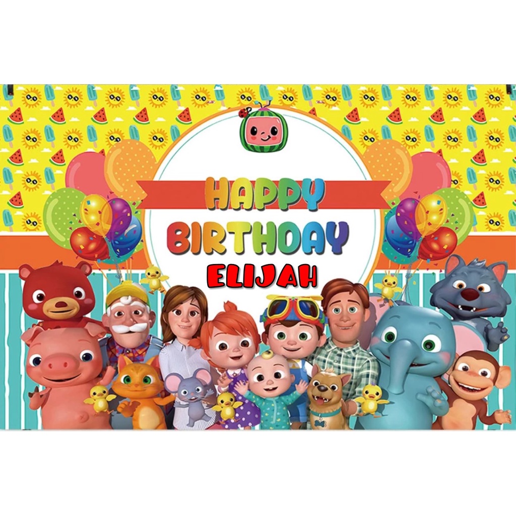 COCOMELON HAPPY BIRTHDAY POSTER BANNER | Shopee Philippines