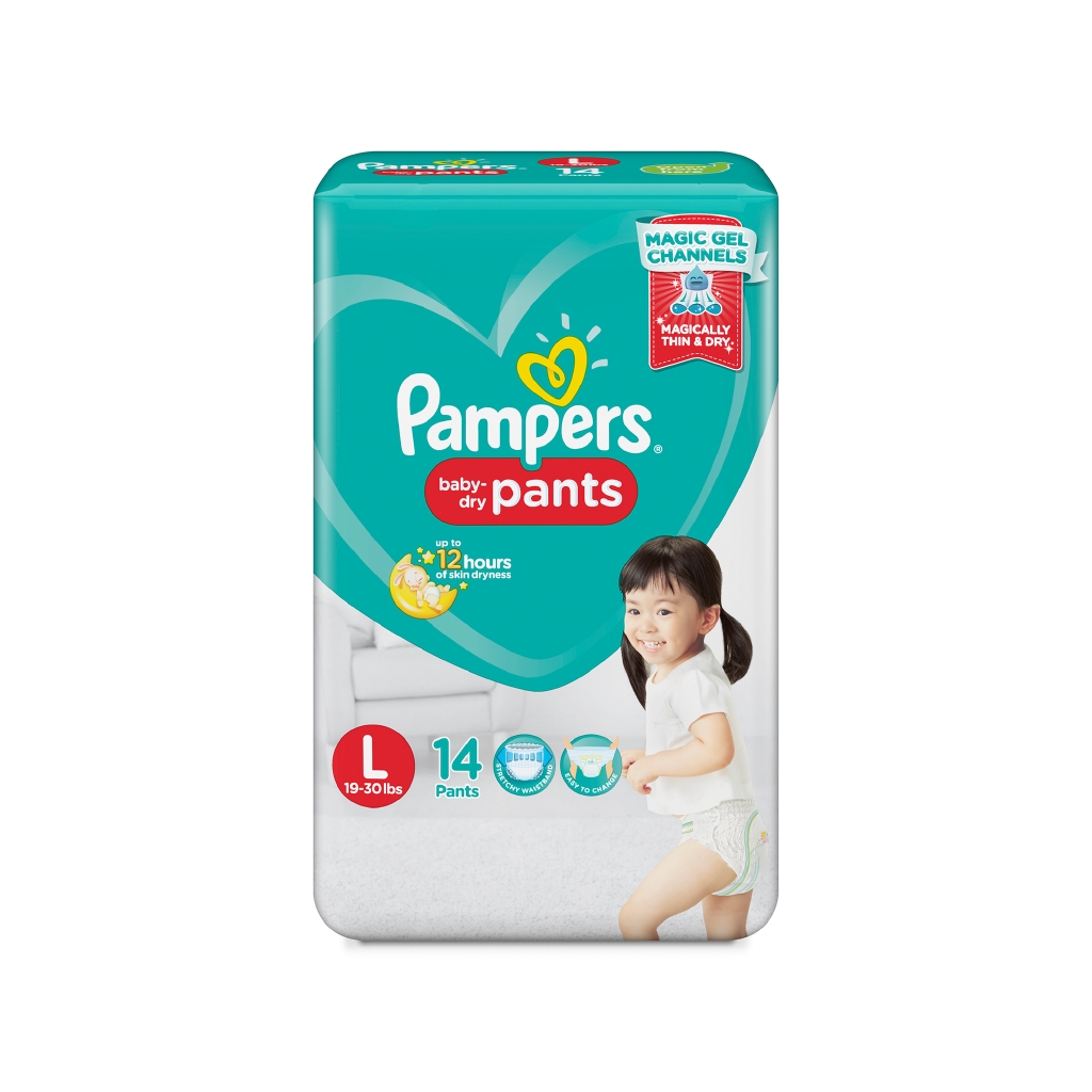 pampers dry pants large