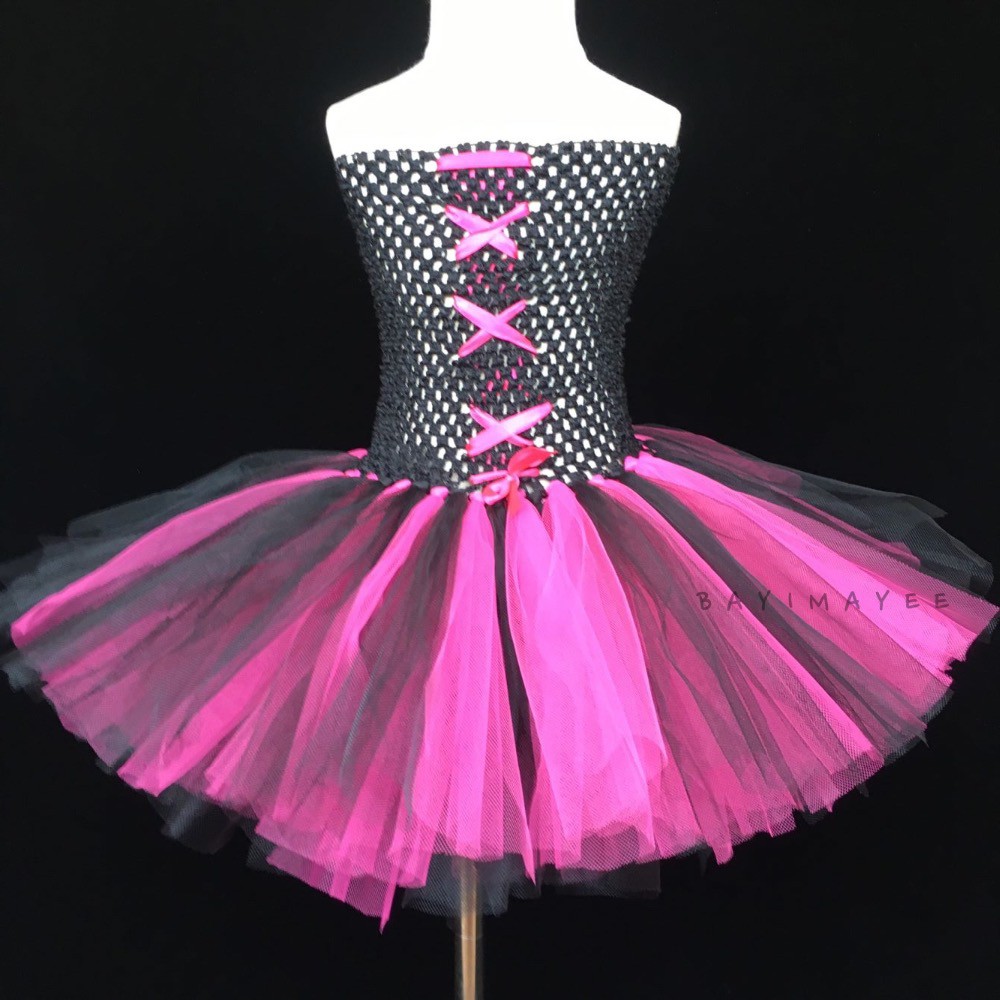 black and pink tutu skirt