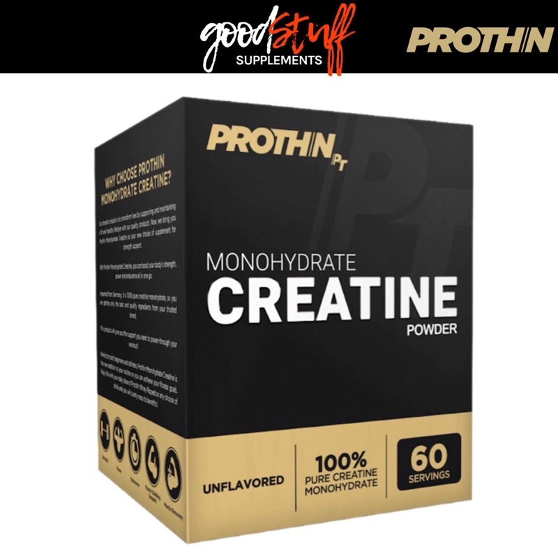 PROTHIN Prothin Creatine Monohydrate Unflavored 60 Servings, 5g per