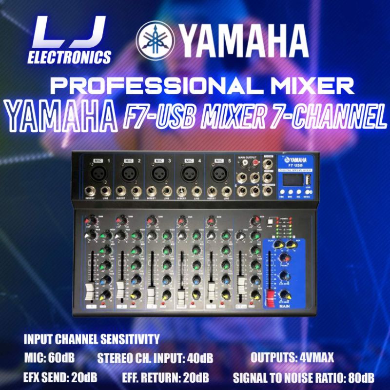 Yamaha Mixer 7 Channel F7 (Professional Mixer) Shopee Philippines