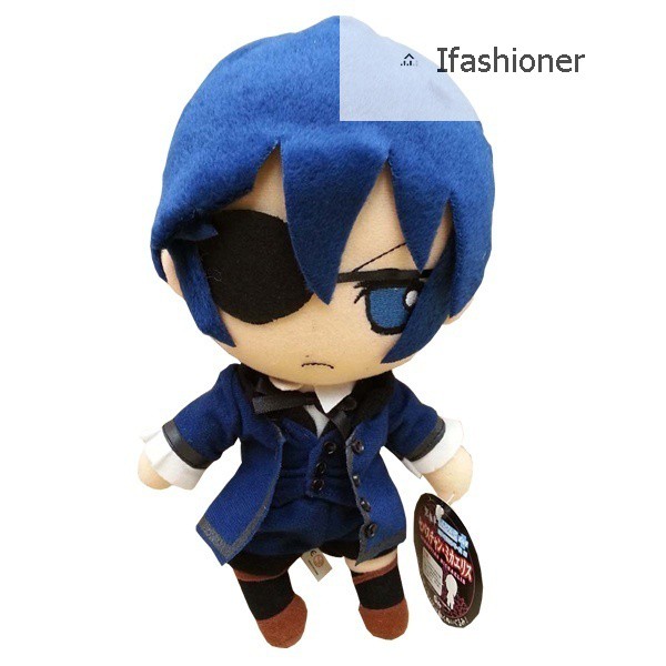 Cute Black Butler Plush Toys Phantomhive Kuroshitsuji Ciel And Sebastian Figure Soft Stuffed Dolls C