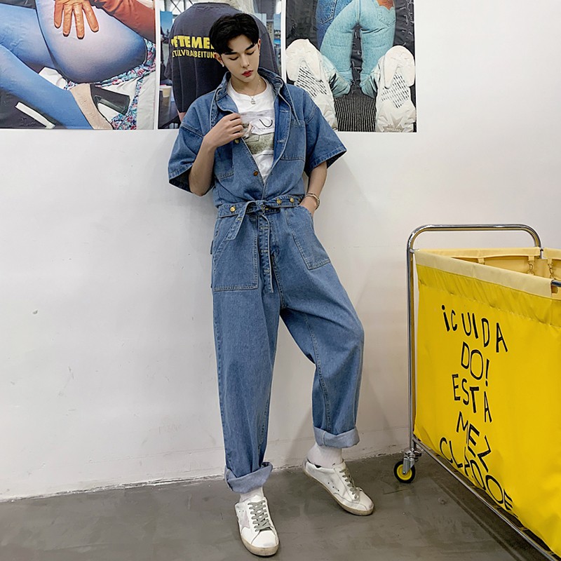 denim jumpsuit designer