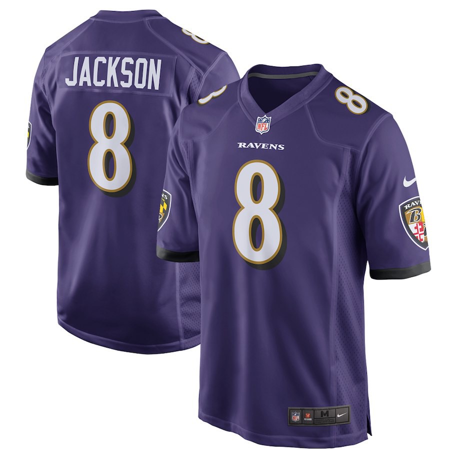 purple and black football jersey