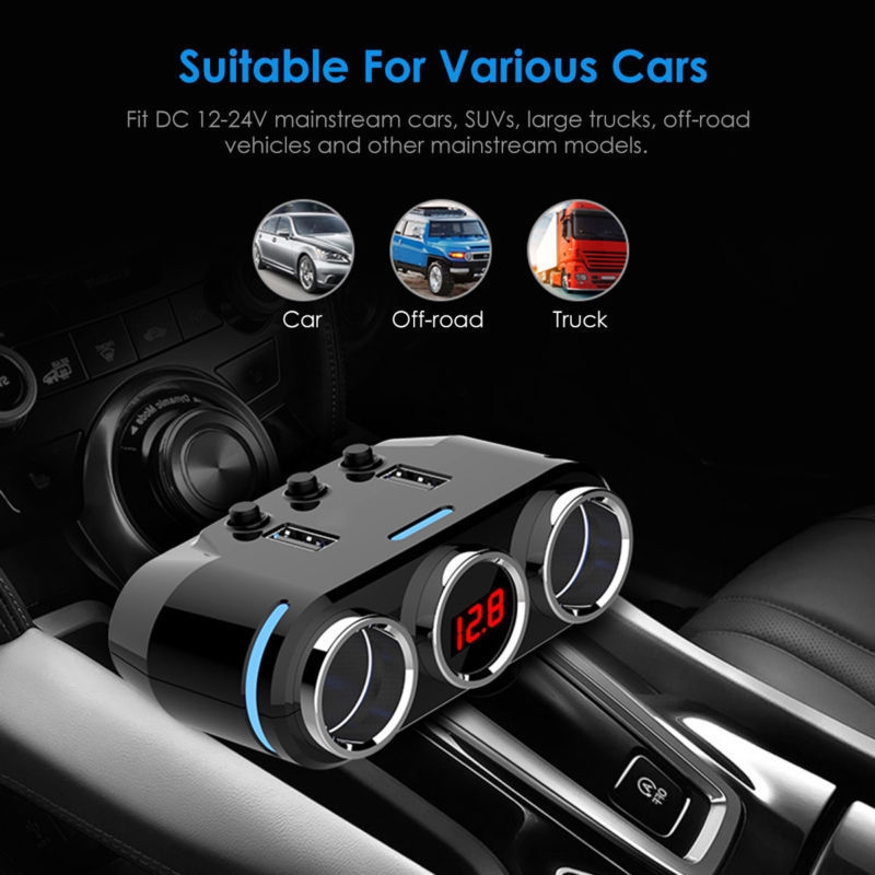 car usb cigarette lighter adapter