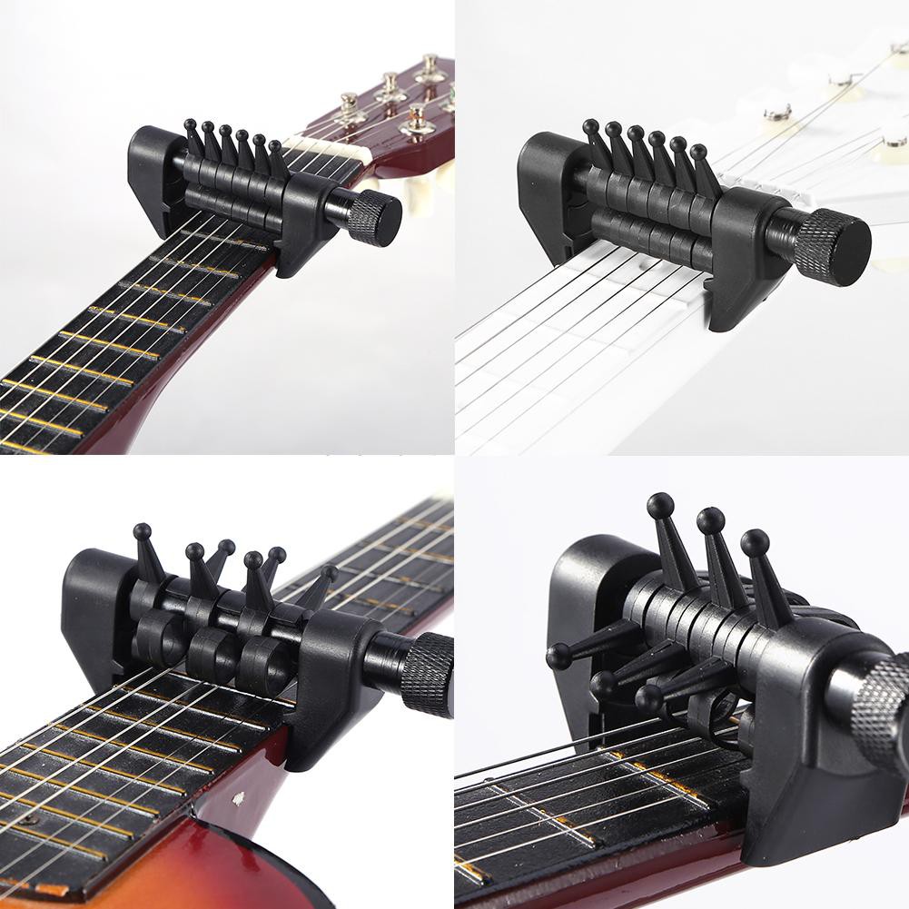 Black Guitar Capo Acoustic Electric Guitar Multifunction Capo Open Tuning Spider Chord Guitar Strings Accessory for Acoustic Guitar 