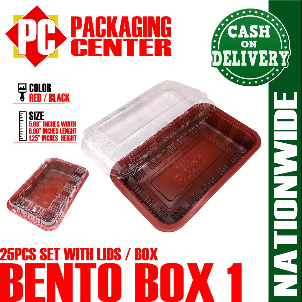 Bento Box 1 by 25pcs per pack Shopee Philippines