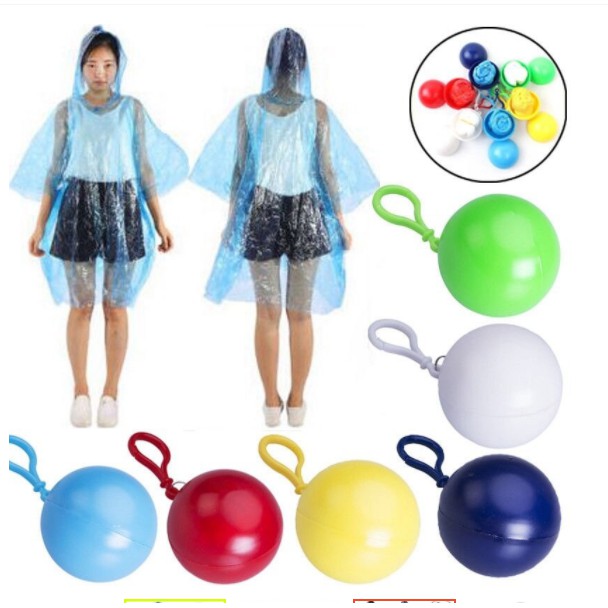 Joiea Ball Style Disposable Raincoat Cute Ball Case Disposable Raincoat 