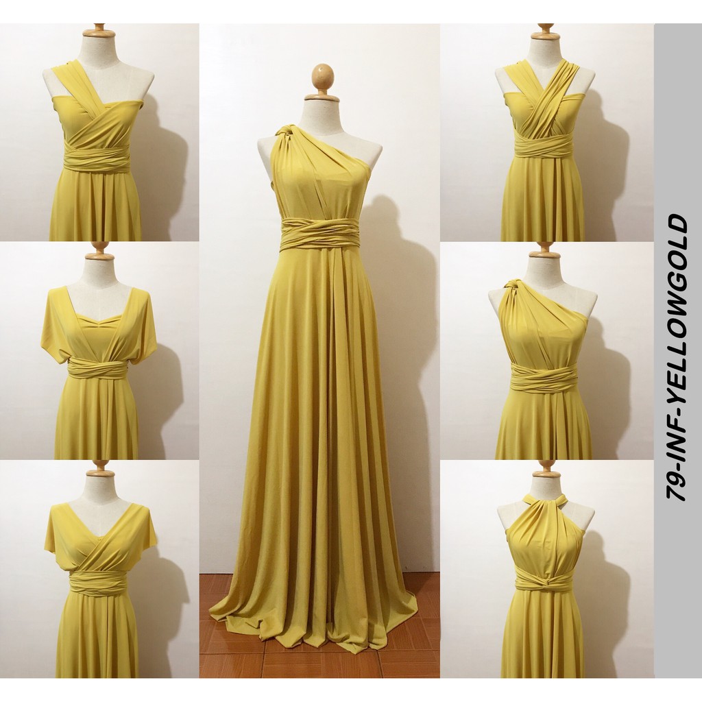 YELLOW GOLD INFINITY DRESS FOR ADULT 