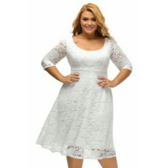 plus size white evening wear