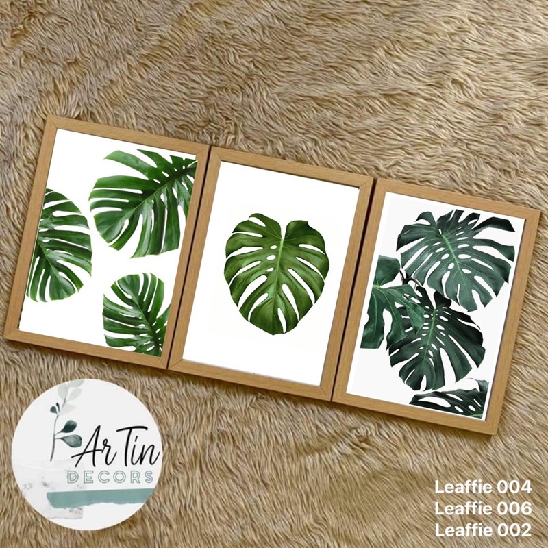 Plants Leaves Frame Nordic Minimalist Boho Floral Wall Frame / Art