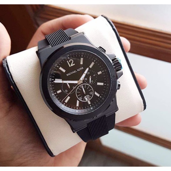Michael Kors Dylan Black Silicone Strap Men's Watch - MK8152 | Shopee  Philippines