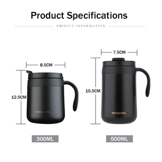 Stainless Steel Thermos Coffee Mugs 350/500ML Car Vacuum Flasks Travel Office Thermo Cup #7