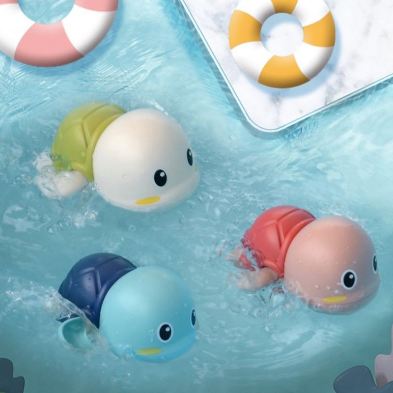 Cute Cartoon Animal Tortoise Classic Baby Water Toy Infant Swim Turtle -up Clockwork Kids Beach Bath