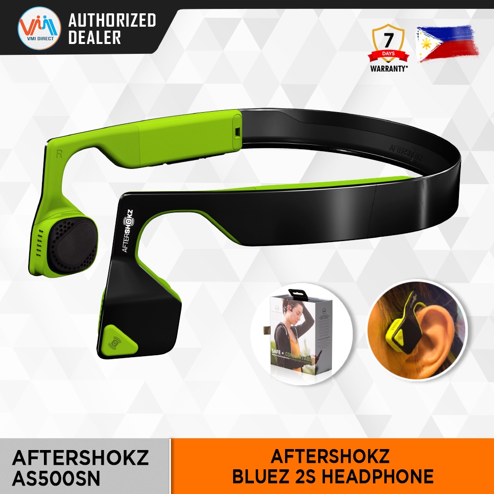 VMI DIRECT Aftershokz Bluez 2s Bluetooth Headset (Neon) Shopee