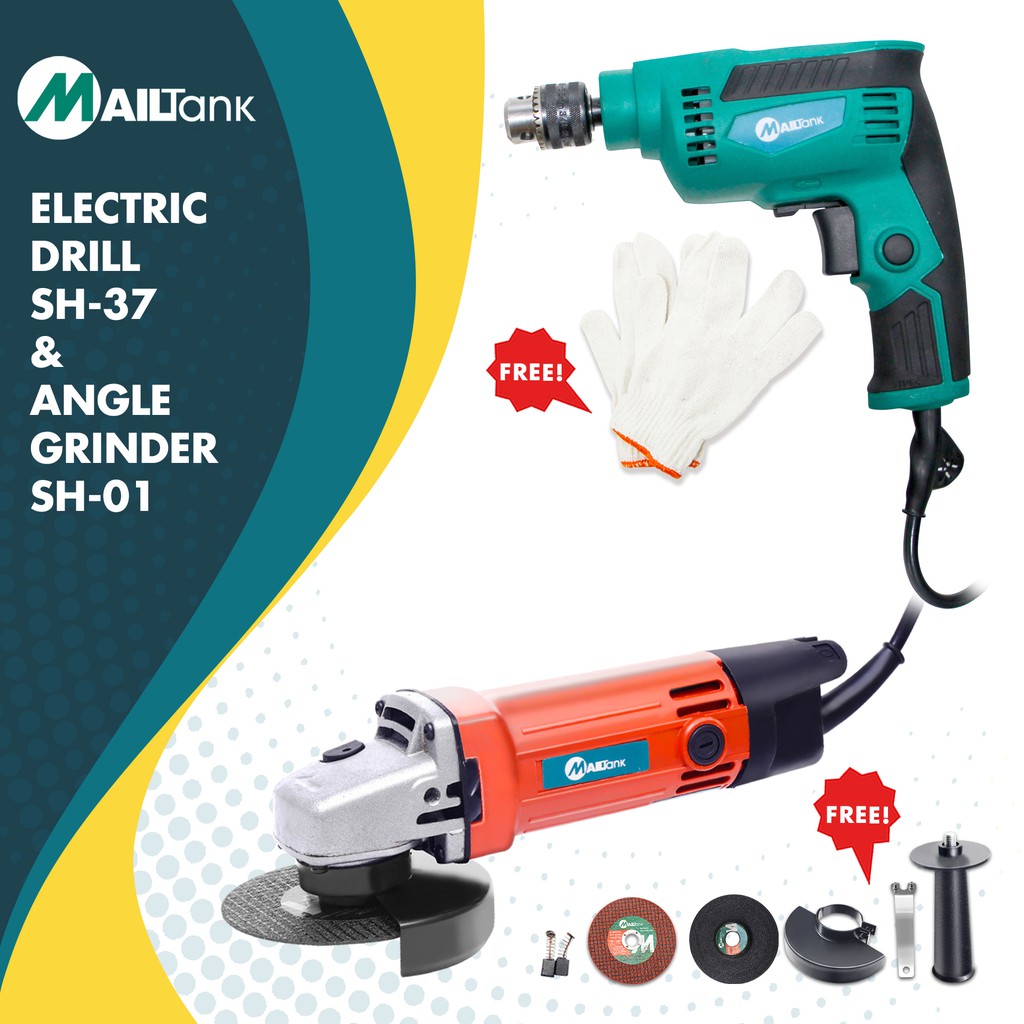 MAILTANK (SH01+SH37) Angle Grinder & Electric Drill 6.5mm Shopee Philippines