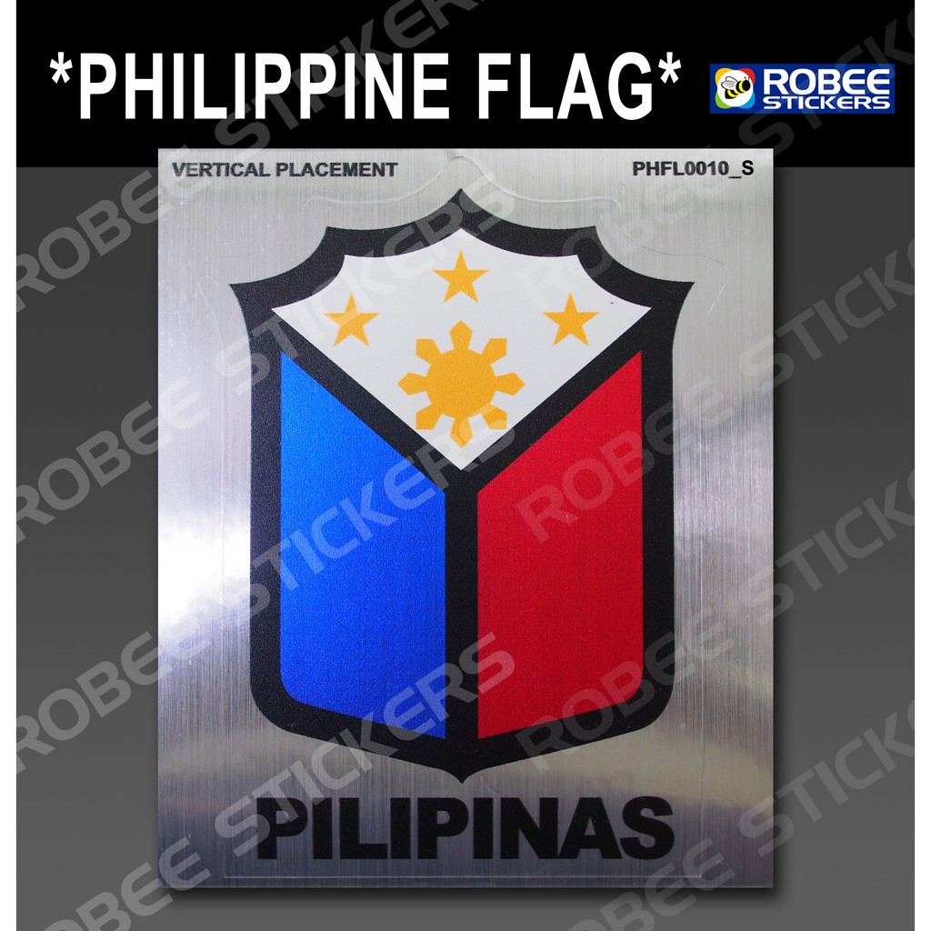 Sticker Decal Philippine Flag Silver Die Cut Shopee Philippines