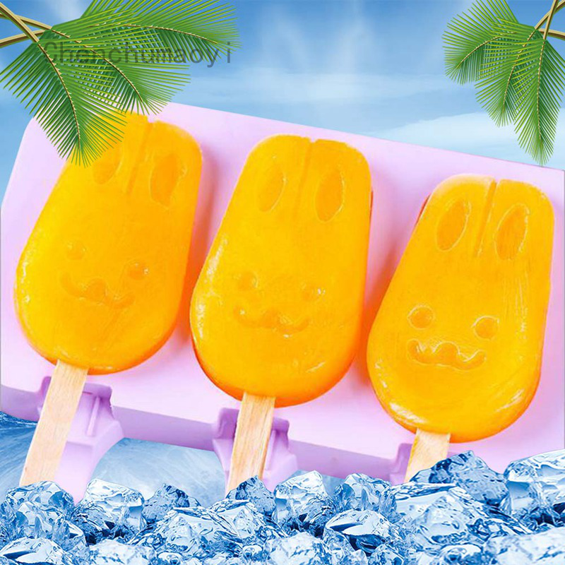 Silicone Popsicle Mold Baking Mold Ice Cream Popsicle Ice Cream Mold With Lid With 50 Ice Cream Sticks Shopee Philippines