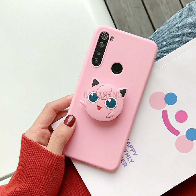 Huawei Y6 Pro Y6p 3d Cartoon Jigglypuff Pokemon Phone Case Silicone Cover With Pop Socket Shopee Philippines