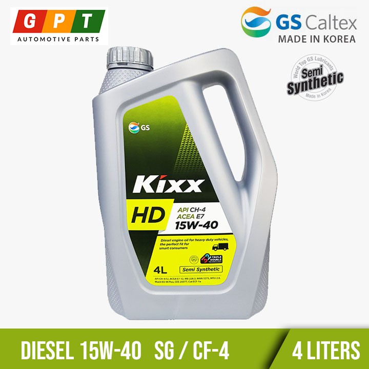 Kixx HD ( 15W40 Semi Synthetic ) SG / CF4 Diesel Engine Oil 4L Gallon Shopee Philippines